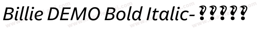 Billie DEMO Bold Italic字体转换